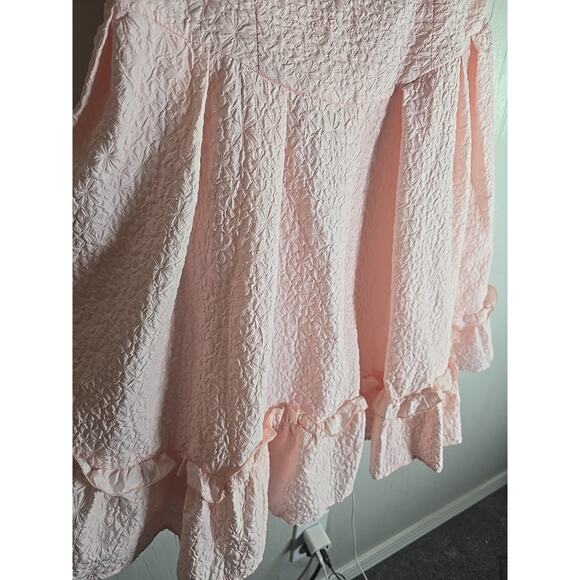 NWOT Babydoll Summer Sweetheart Neckline Peach A Line Dress Womens Plus 3x - Picture 4 of 9